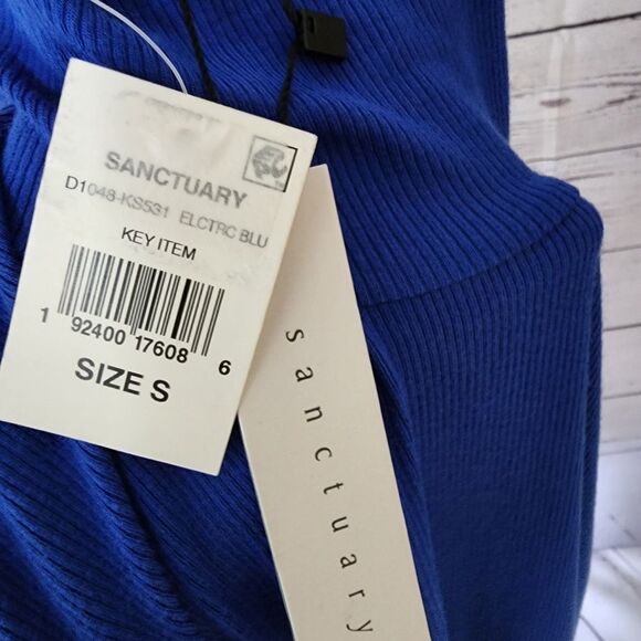 Anthropologie Sanctuary Long Sleeve Blue Rayon Dress Small NWT - Picture 4 of 4